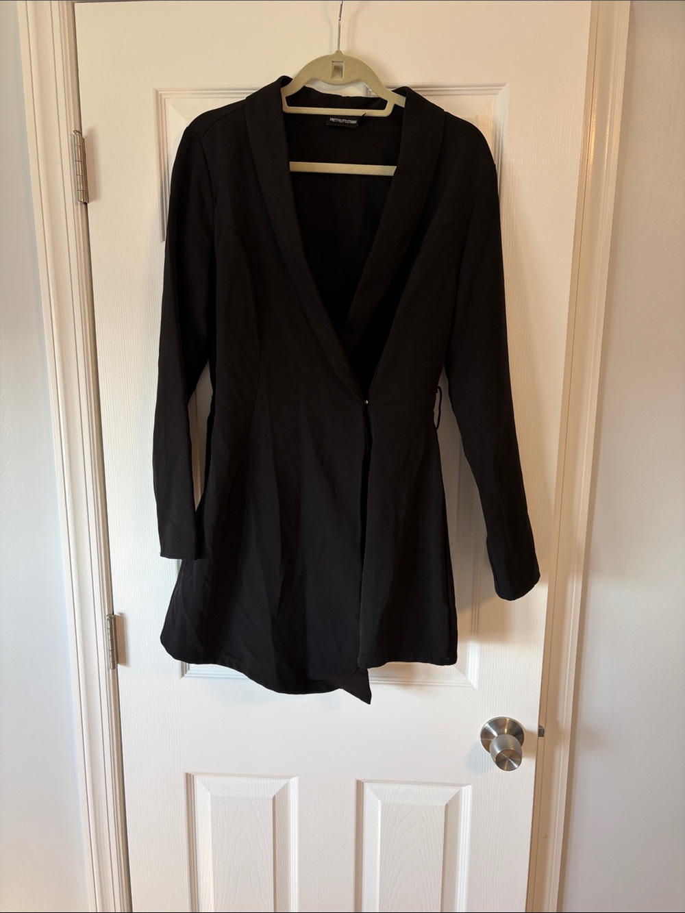 PrettyLittleThing Black Longline Blazer Jacket Skort